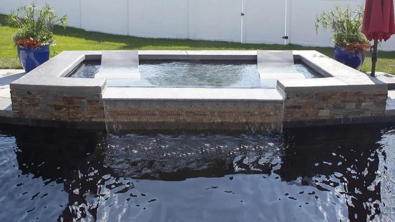Lagoon Tanning Ledge - Volcanic Black Fiberglass Pool