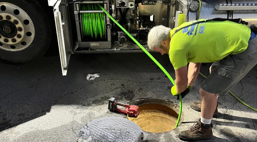 trenchless sewer pipelining repair in progress at a La Crosse WI residential property