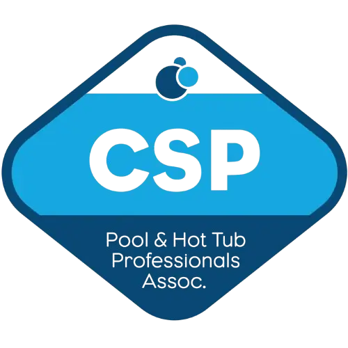 CSP Certified Pool & Spa Service Professional badge from Pool & Hot Tub Professionals Assoc. at Gorlin Pools in Lakehurst, NJ