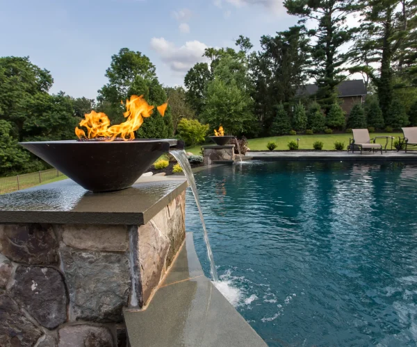 fire and water feature integration