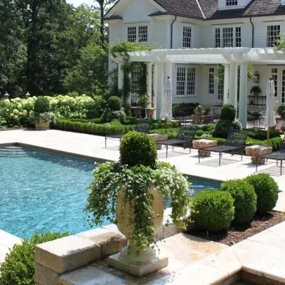 estate pool formal garden