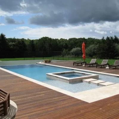 luxury backyard pool installation Hamptons