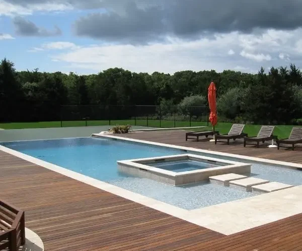 luxury backyard pool installation Hamptons