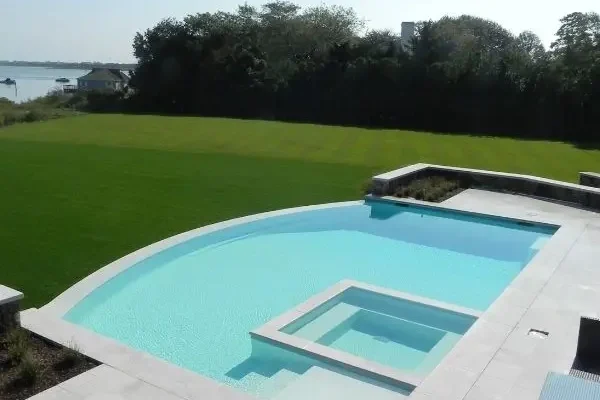 luxury pool and outdoor living space