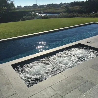 pool deck natural stone Southampton NY