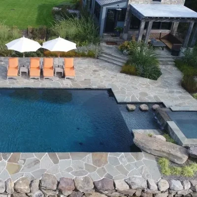 contemporary pool design Southampton NY